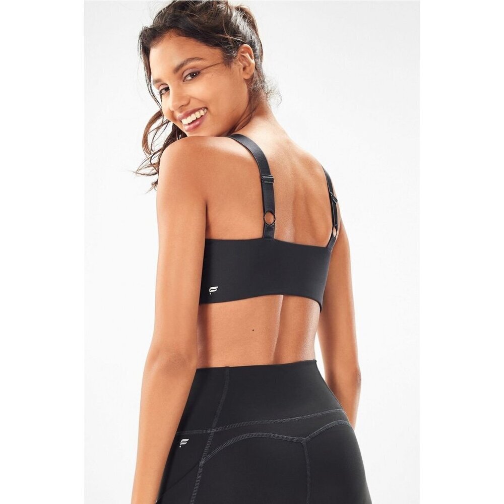 Fabletics Ines Low Impact Sports Bra Black Wireless Front Closure Adjustable XXL - Picture 2 of 8